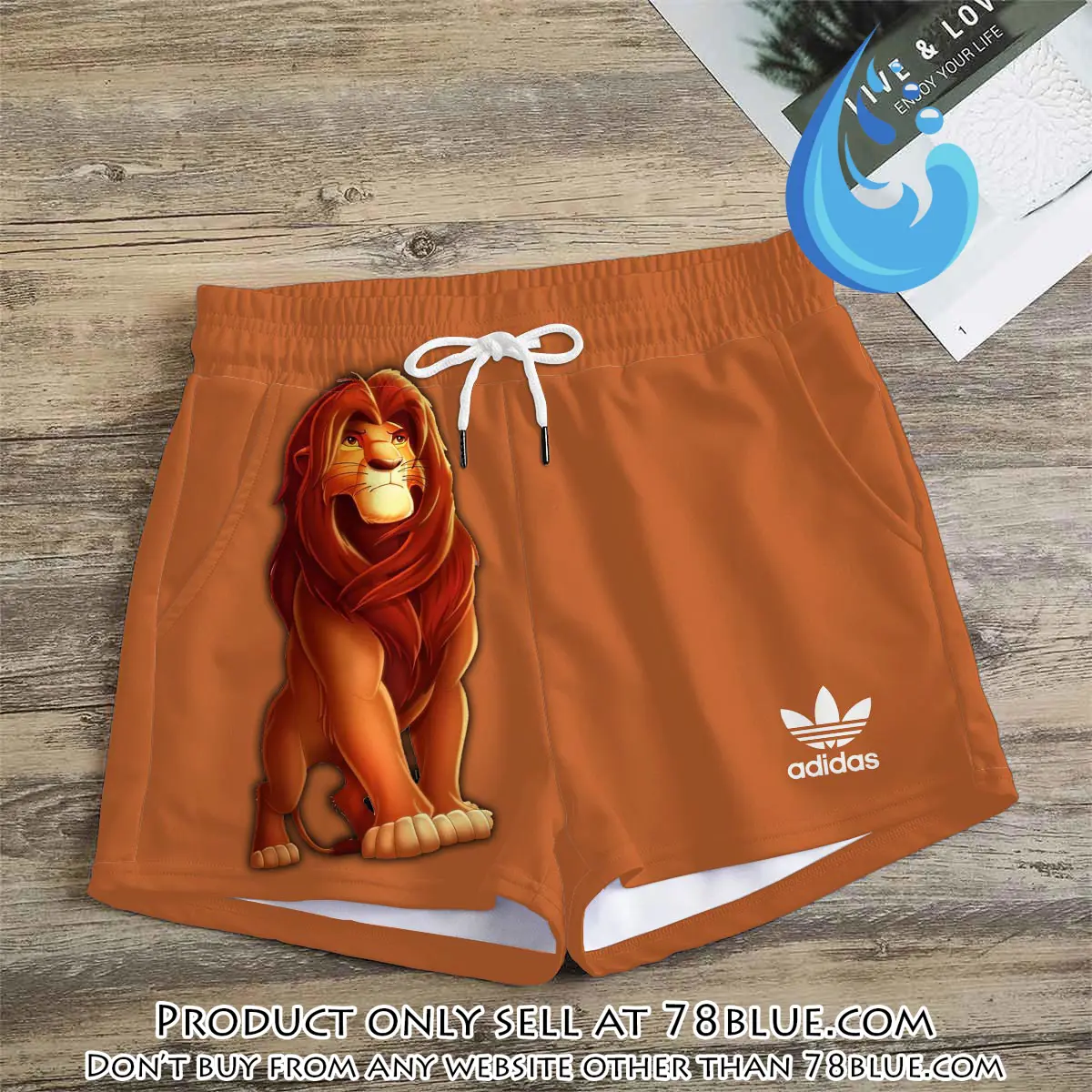Premium lion king in adidas women shorts lady beach shorts wms1081 78b2047448
